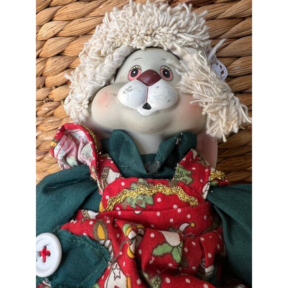 Porcelain faced Christmas Bunny - Picture 6 of 6